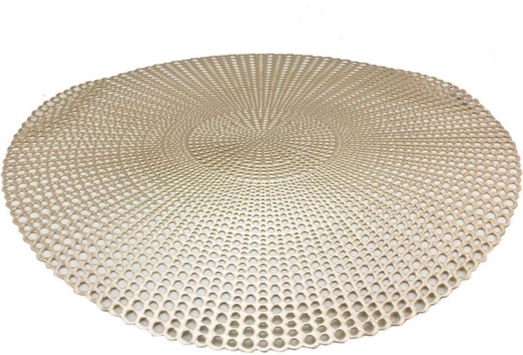 Kunststof placemat zwart-goud 40 cm