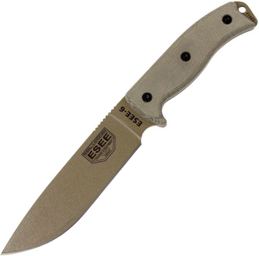 Universeel mes ESEE-6 Dark Earth met schede