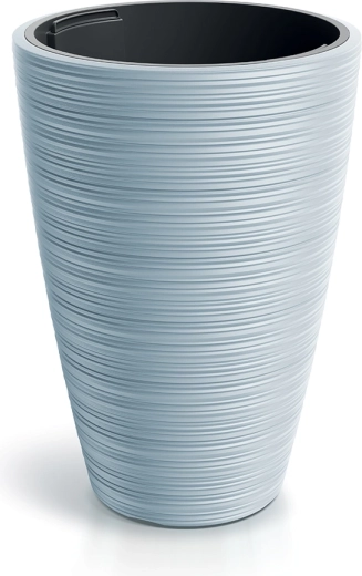 Bloempot Vena Round 29,9 cm lichtgrijs met binneninzet