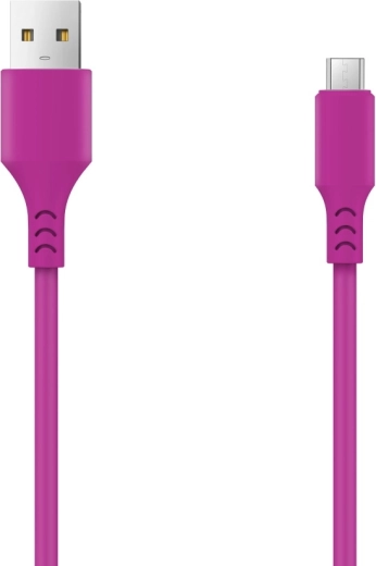 Setty USB–microUSB-kabel 1 m, 2 A, paars