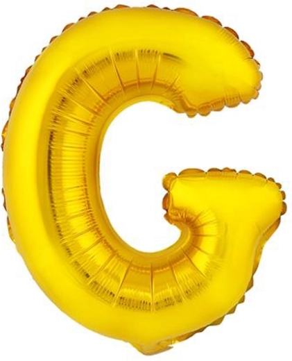 Folieballon letter G 30 cm goud