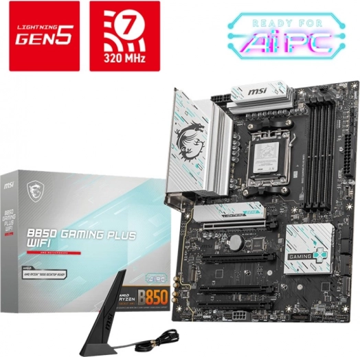 gaming-moederbord b850 gaming plus wifi (atx, ddr5)