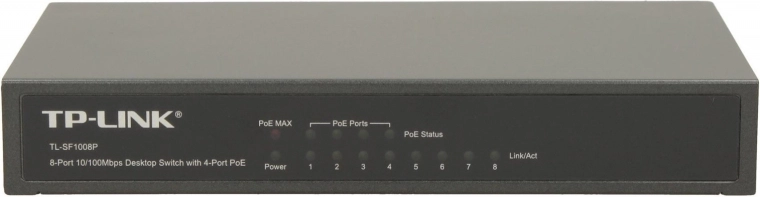 PoE Switch 8 poorten 10/100M Desktop