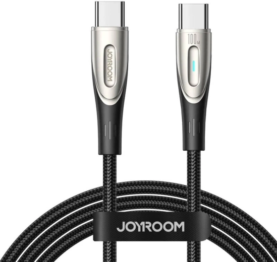 Joyroom star-light USB-C-naar-USB-C-kabel 100 W 1,2 m zwart
