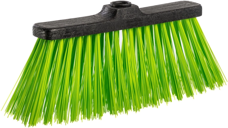 Bezem 27 cm met PET-vezels 11 cm en grove schroefdraad