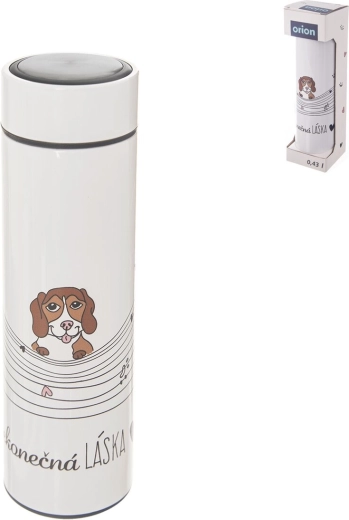 RVS-thermosfles Oneindige liefde hond 0,4 l
