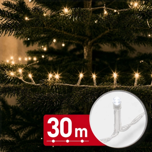 LED-lichtsnoer van 30 m met 600 LED's, warm wit
