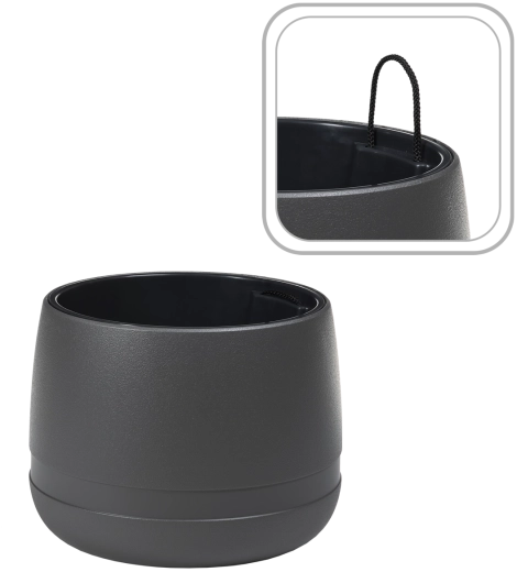Bloempot Lamela KOMA WAZA 35 cm antraciet