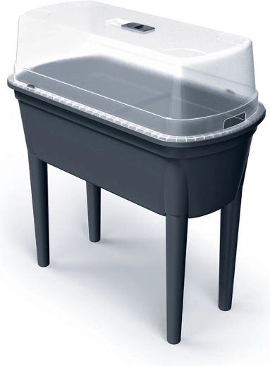 Kweekbak met polycarbonaat deksel BLOOMO 77,5 cm – antraciet
