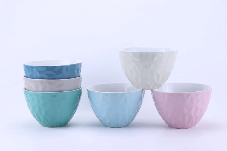 Keramische soepkom Diamond 680 ml, set van 6 stuks