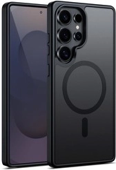 Hybride matte magnetische MagSafe-hoes voor Samsung Galaxy S25 Ultra – zwart
