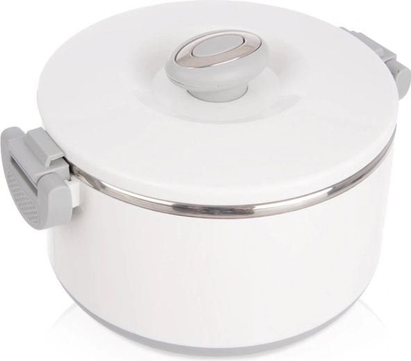 Thermo voedseldraagthermos van roestvrij staal 1,6 l wit