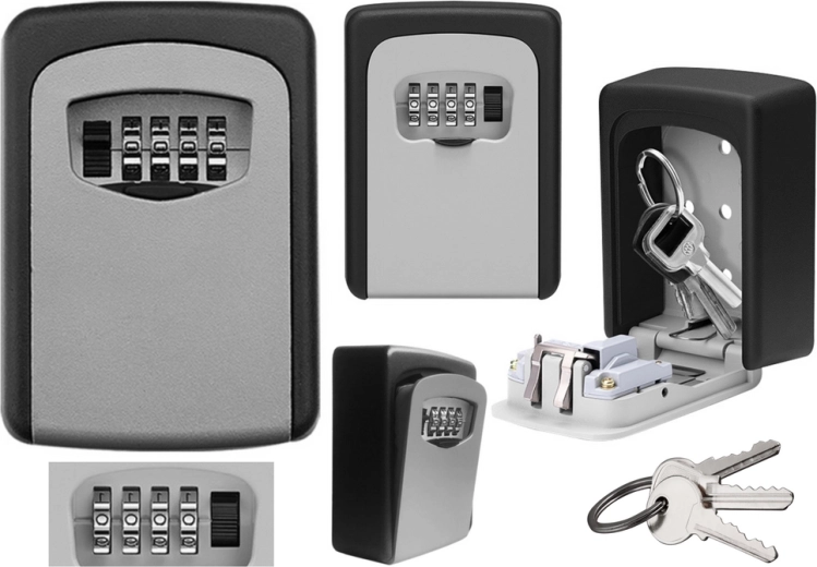 Zinken sleutelkast met cijfercode