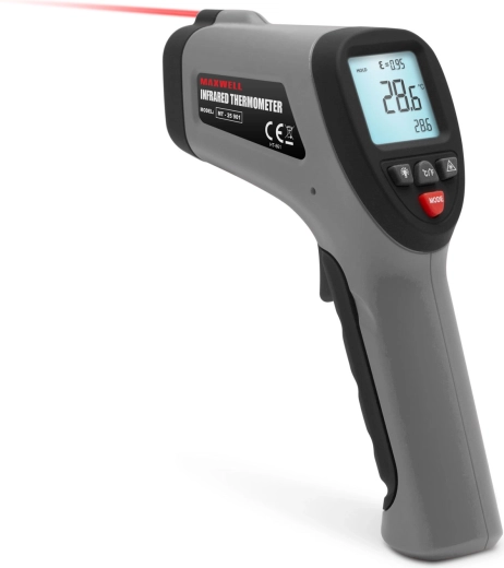 Digitale infraroodthermometer met laser en type-K-sonde -64 tot 1400 °C