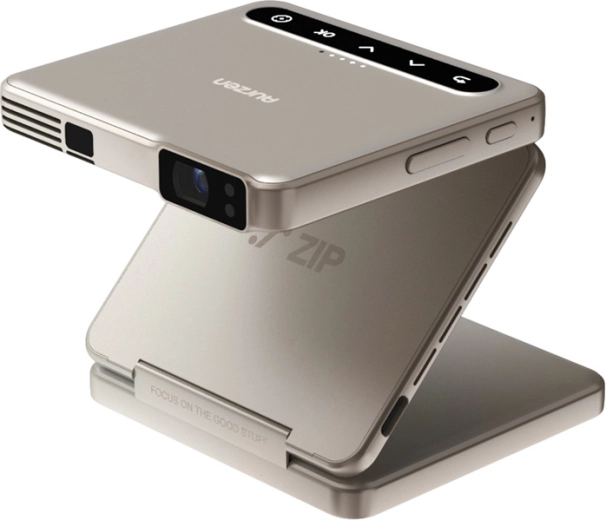Draagbare mini‑projector AURZEN Zip – goud