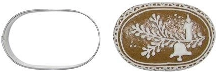 RVS uitsteekvorm moka-ovaal 6 cm