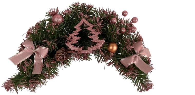 Hangende kerstdecoratie 46 cm roze