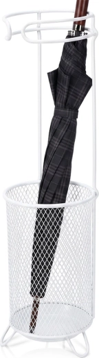 Witte metalen paraplustandaard 18 × 50 cm - 1 stuk