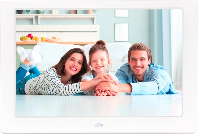 Digitale fotolijst 10,1" wit met IPS-scherm