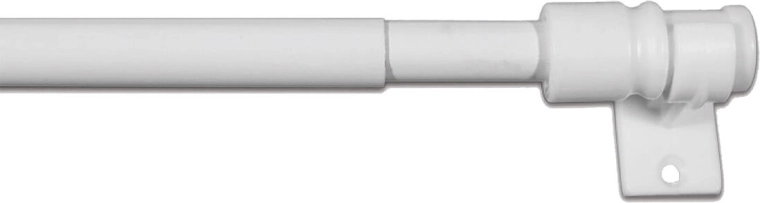 Vitrage-telescopische CAFE-stang wit 75–135 cm