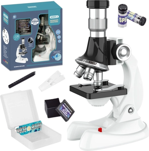 Digitale kindermicroscoop met ledverlichting en een vergroting tot 1200×