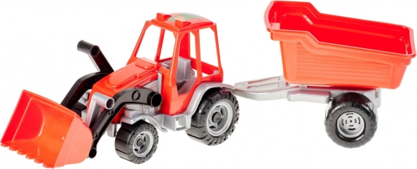 Tractor met lader en aanhangwagen - model 138