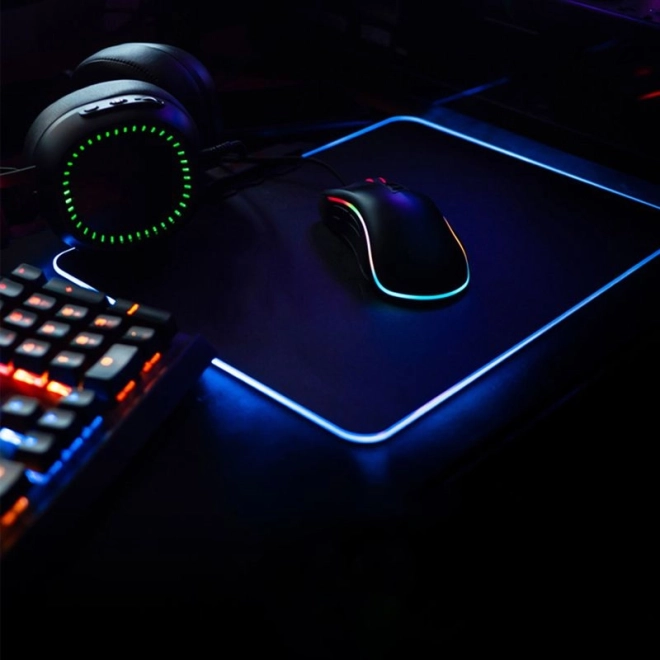 Gaming-muismat en toetsenbordmat met RGB-LED