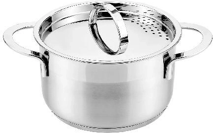 RVS kookpan met deksel 20 cm 3,6 l CASSIDA New Line voor inductie