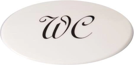 Deurbordje WC voor set, witte kunststof