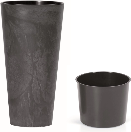 Bloempot Tubus Slim betoneffect antraciet