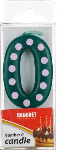 Taartkaars cijfer 0 MY PARTY 5 × 3 cm