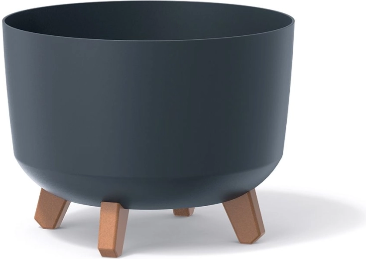 Bloempot Gracia 34 cm antraciet met poten