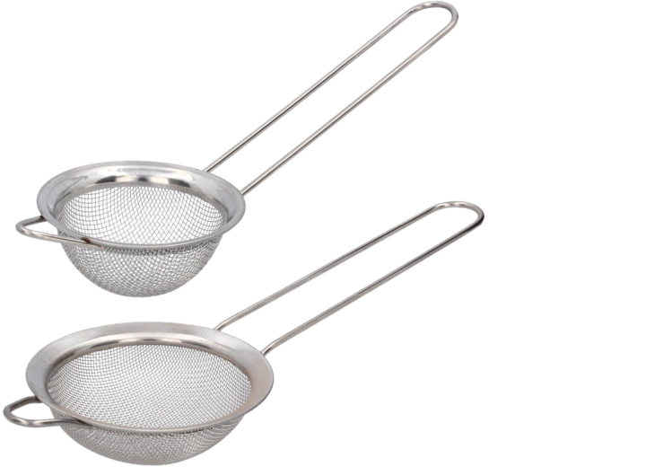 Set van metalen zeefjes 7 cm en 8 cm