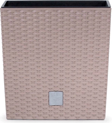 bloempot Rato Low met binnenbak 20 cm, mocca