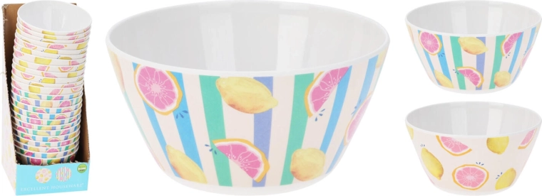 Melamine kom 14,5 cm 0,75 l met fruitmotief