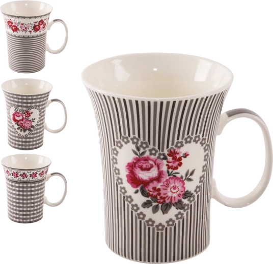 Porseleinen mok Rose 0,36 l mix