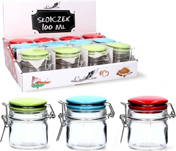Glazen hermetische pot 100 ml met keramische deksel