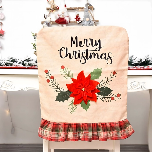 Kerststoelhoes voor zitting 56 × 45 cm