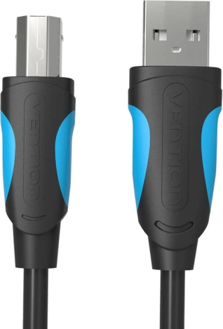 USB 2.0-kabel A naar USB-B voor printer Vention VAS-A16-B100 1 m zwart