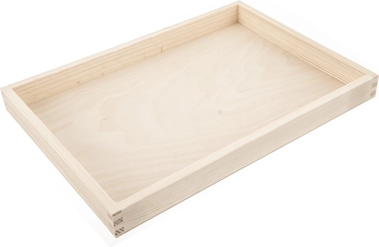 Houten serveertray beige 35 × 25 cm