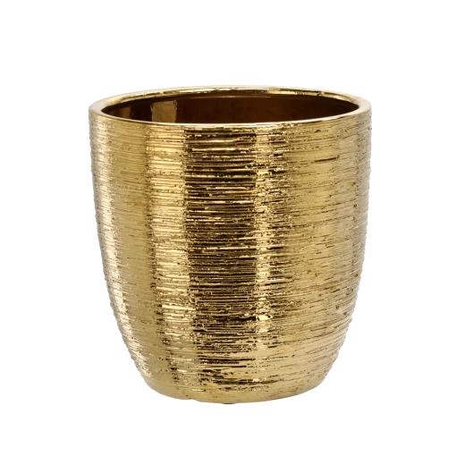 Keramische bloempotcover 25 × 25 × 25 cm goud