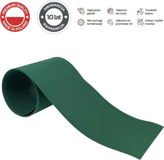 Schuttingband PROTECTO compact 6 × 2,55 m, 19 cm, groen, met klemmen