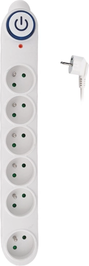 Solight overspanningsbeveiliging 150 J, 6 stopcontacten, 3 m, wit