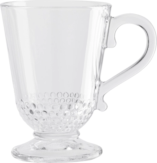 Siena glas op voet 320 ml met decor „pareltjes“
