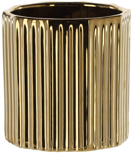Gouden keramische plantenpot 11,5 × 12 cm