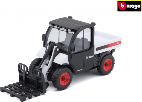 Bburago BOBCAT TOOLCAT 5600 met palletvork wit & zwart diecast