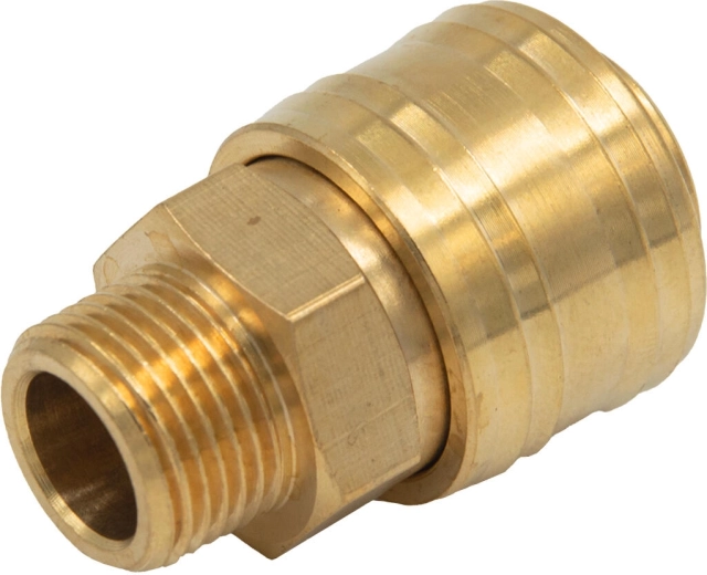 Snelkoppeling met buitendraad 3/8" van messing