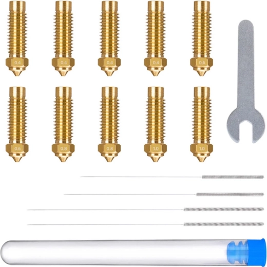 ELEGOO set messing nozzles voor Neptune 4 Plus / 4 Max (0,4–1,0 mm)