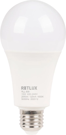 LED-lamp Retlux A70 E27 15 W koudwit