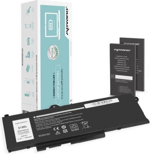 Movano-accu voor Dell Latitude 5421/5521/5531 en Precision 3470/3561/3571/3581 (GRT01) 3950 mAh 61 Wh